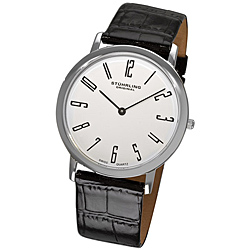 Stuhrling Original Men's White 'Belmont' Ultra Slim Watch