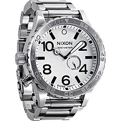 Nixon 51-30 Men's White Dial Stainless Steel Watch